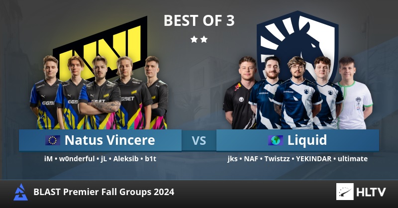 NAVI протистоятимуть Team Liquid на BLAST Premier Fall Groups: матч розпочнеться о 18:00