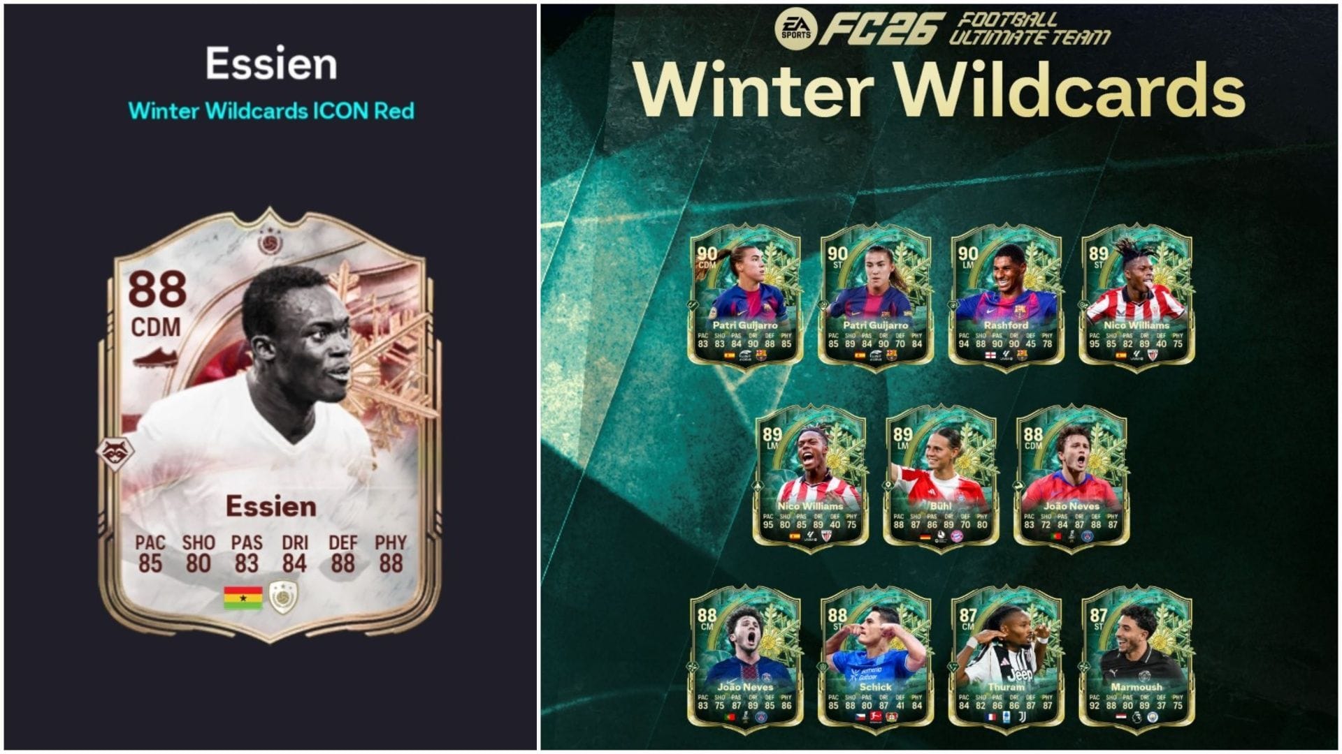 Завдання та найдоступніші рішення для ікони Michael Essien у Winter Wildcards SBC EA FC 26