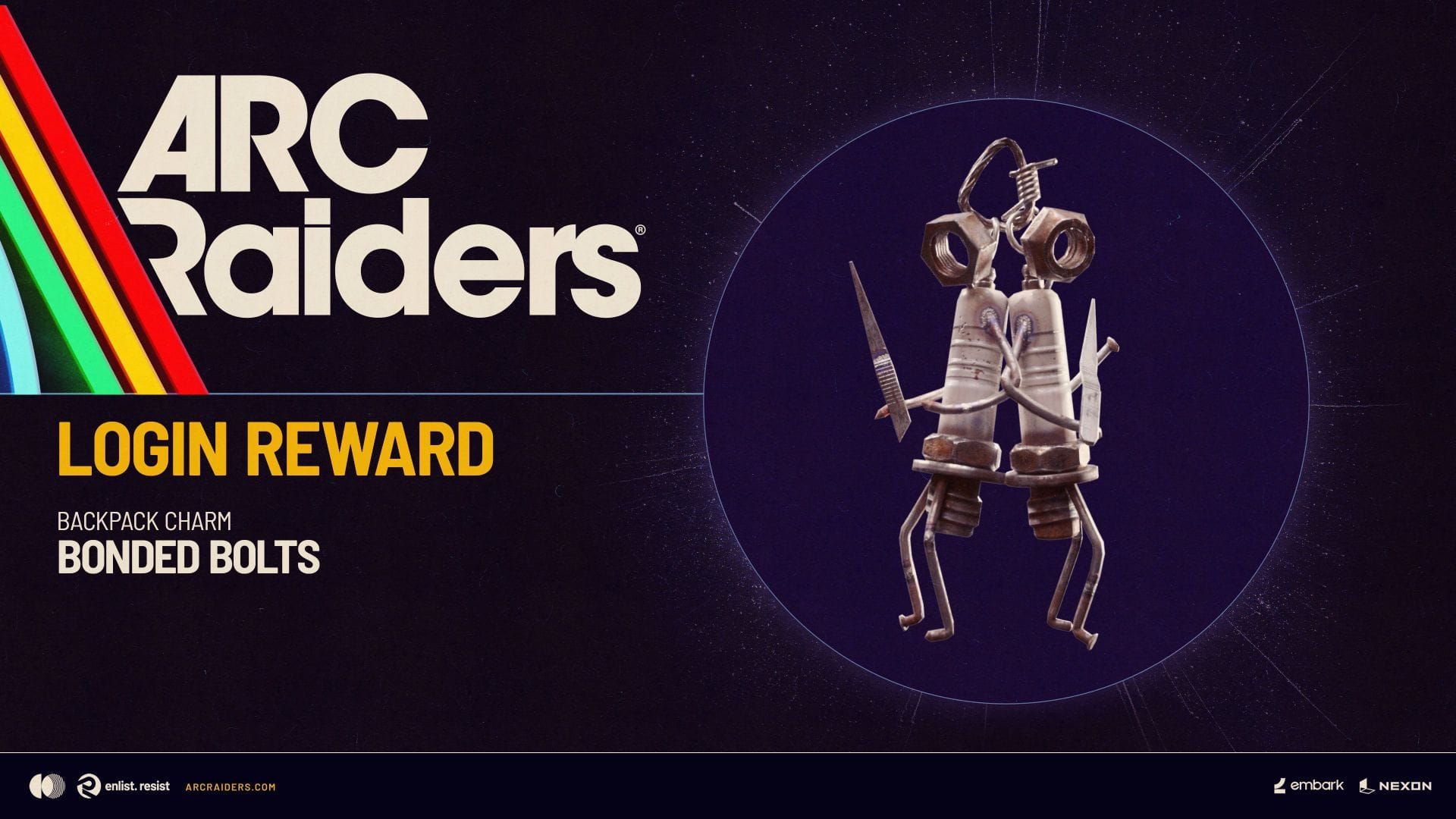 Безкоштовний отримання чарівності рюкзака Bonded Bolts у ARC Raiders