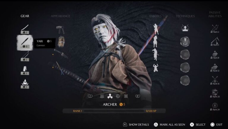 Вивчення всіх класів та здібностей у Ghost of Yotei Legends