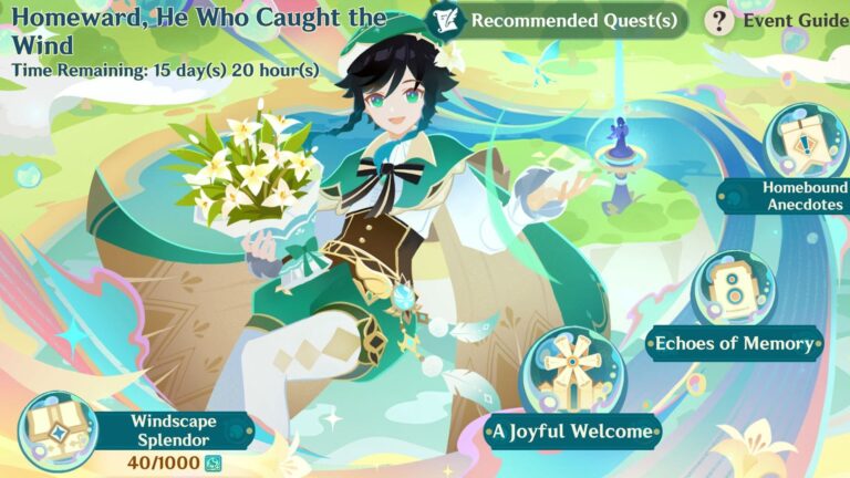 Посібник по події “Той, Хто Зловив Вітер” у Genshin Impact Homeward