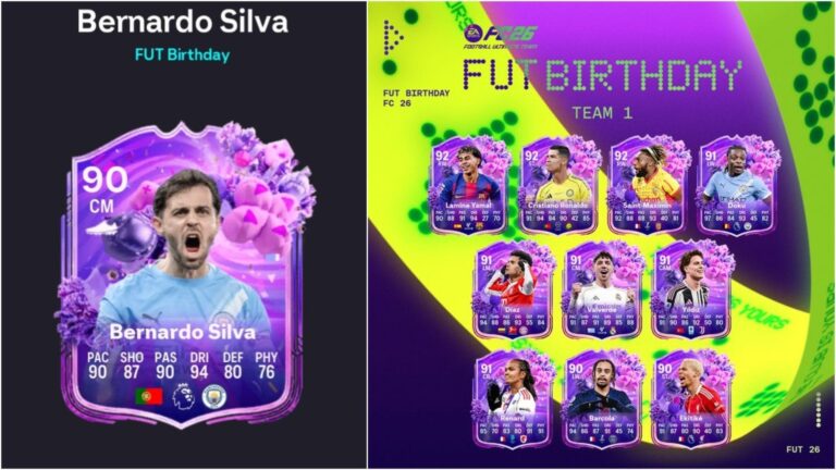 Бернардо Сілва з Manchester City отримав кастомізовану версію з рейтингом 90 у SBC FUT Birthday EA FC 26