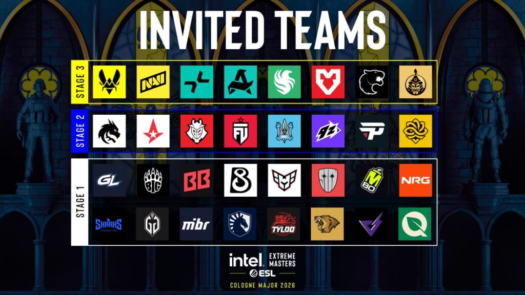 ESL підтвердили: повний склад учасників мейджора визначено — всі команди прийняли інвайти